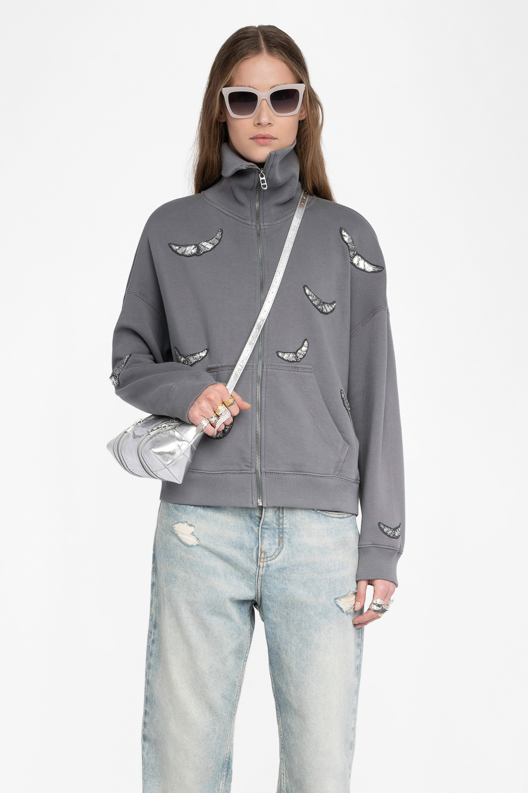 Milly Zip-Up Wings Cardigan